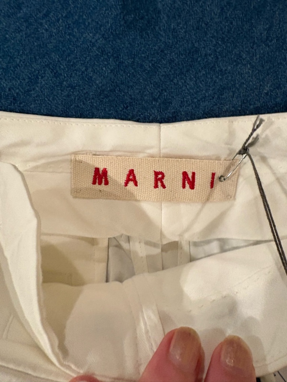 Marni cropped straight leg trousers pants white sz 38 2 new NWT - Picture 4 of 6